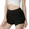 Shorts de course 2 en 1 pour femmes Shorts de yoga taille haute