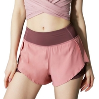 Shorts de course 2 en 1 pour femmes Shorts de yoga taille haute
