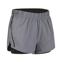 Shorts de course pour femmes 2 en 1 couche de couverture doublure de Compression se prélasser Sport Yoga Leggings Fitness Gym maison vêtements de sport