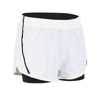 Shorts de course pour femmes 2 en 1 couche de couverture doublure de Compression se prélasser Sport Yoga Leggings Fitness Gym maison vêtements de sport