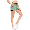 Shorts de course pour femmes 2 en 1 Yoga Gym Sports Training Short de sport avec 2 poches