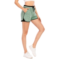 Shorts de course pour femmes 2 en 1 Yoga Gym Sports Training Short de sport avec 2 poches