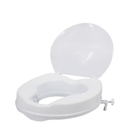 Siège de toilette surélevé avec couvercle 300 lb (blanc,  2 pouces)