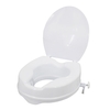 Siège de toilette surélevé avec couvercle 300 lb (blanc,  4 pouces)