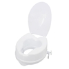Siège de toilette surélevé avec couvercle 300 lb (blanc,  6 pouces)