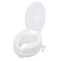 Siège de toilette surélevé avec couvercle 300 lb (blanc,  6 pouces)