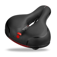 Siège de vélo vtt étanche selle de vélo respirante creuse double coussin de siège de cyclisme en mousse à mémoire souple absorbant les chocs