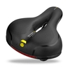 Siège de vélo vtt étanche selle de vélo respirante creuse double coussin de siège de cyclisme en mousse à mémoire souple absorbant les chocs
