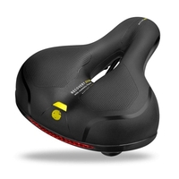 Siège de vélo vtt étanche selle de vélo respirante creuse double coussin de siège de cyclisme en mousse à mémoire souple absorbant les chocs