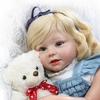 Silicon Reborn Toddler Doll Baby Doll Girl avec une perruque de cheveux bouclés en perruque Boneca 28inch 71cm Lifelike Cute Gifts Toy