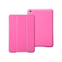 Similicuir magnétique Smart couvrir protecteur cas Stand pour iPad mini réveil Sleep ultraminces Rose
