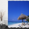 Simulation 3D Seaview paysage naturel rideau de douche imperméable rideaux de salle de bains WC avec crochets