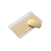SK-030 10 pouces BT clavier et souris ensemble 78 touches Mini clavier 2.4G 3 niveaux DPI réglable souris BT pour Android / IOS / Windows jaune
