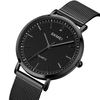 SKMEI 1664 Quartz hommes montre minimaliste élégant mince montre-bracelet 30M étanche montre analogique avec bande de maille en acier inoxydable pour hommes