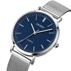 SKMEI 1664 Quartz hommes montre minimaliste élégant mince montre-bracelet 30M étanche montre analogique avec bande de maille en acier inoxydable pour hommes