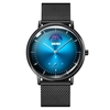 SKMEI 9245 Montre habillée pour hommes élégant avec grand affichage de la Phase de lune Montre-bracelet à quartz analogique minimaliste Montre décontractée d
