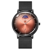 SKMEI 9245 Montre habillée pour hommes élégant avec grand affichage de la Phase de lune Montre-bracelet à quartz analogique minimaliste Montre décontractée d