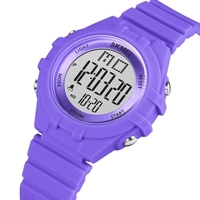 SKMEI Enfants Montre Numérique pour Garçons Filles Rétroéclairage LED 7 Couleurs 5ATM Étudiants Étanches Montres De Sport Heure Semaine Affichage De La Date Chronomètre Réveil Bracelet De Mode Enfants Cadeau D