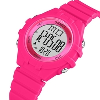 SKMEI Enfants Montre Numérique pour Garçons Filles Rétroéclairage LED 7 Couleurs 5ATM Étudiants Étanches Montres De Sport Heure Semaine Affichage De La Date Chronomètre Réveil Bracelet De Mode Enfants Cadeau D