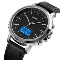 SKMEI montre homme minimalisme montre numérique analogique avec chronomètre d