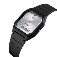 SKMEI Montre Électronique Numérique Ultrathin Double Affichage Unisexe 3 Mode Heure Date Semaine Réveil 5ATM Montres De Mode Masculine Étanche Couple Bracelets pour la Vie"idienne Sports Affaires Famille Amis Cadeaux