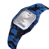 SKMEI Montre Électronique Numérique Ultrathin Double Affichage Unisexe 3 Mode Heure Date Semaine Réveil 5ATM Montres De Mode Masculine Étanche Couple Bracelets pour la Vie"idienne Sports Affaires Famille Amis Cadeaux