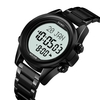 SKMEI Montre numérique musulmane pour la prière Qibla Boussole Calendrier Hijri Coran Signet Ville Sélection Fonction Date Semaine Alarme Rétro-éclairage 3ATM Étanche Hommes Azan Montres Bracelet Islamique Cadeaux Pour Hommes
