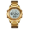 SKMEI Montre numérique musulmane pour la prière Qibla Boussole Calendrier Hijri Coran Signet Ville Sélection Fonction Date Semaine Alarme Rétro-éclairage 3ATM Étanche Hommes Azan Montres Bracelet Islamique Cadeaux Pour Hommes