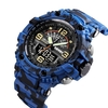 SKMEI Quartz Numérique Électronique Hommes Montre 3 Mode Heure Date Semaine Réveil Rétro-éclairage 5ATM Étanche Homme Mode Sport Montres Bracelet pour La Vie"idienne Affaires Cadeaux Pour Hommes