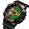 SKMEI Quartz Numérique Électronique Hommes Montre Mode Double Heure Date Semaine Réveil Rétro-éclairage 5ATM Étanche Mâle Mode Montres De Sport Bracelet pour La Vie"idienne Affaires Cadeaux Pour Hommes