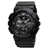 SKMEI Quartz Numérique Électronique Hommes Montre Mode Double Heure Date Semaine Réveil Rétro-éclairage 5ATM Étanche Mâle Mode Montres De Sport Bracelet pour La Vie"idienne Affaires Cadeaux Pour Hommes