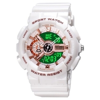 SKMEI Quartz Numérique Électronique Hommes Montre Mode Double Heure Date Semaine Réveil Rétro-éclairage 5ATM Étanche Mâle Mode Montres De Sport Bracelet pour La Vie"idienne Affaires Cadeaux Pour Hommes