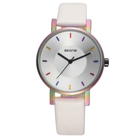 SKONE Fashion Luxury Quartz Couple Montres Water-Proof PU Leather Lovers Montre Homme Femme Montres-bracelets occasionnels