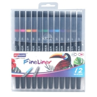 SKYGLORY Stylos pinceaux à double pointe 12 couleurs