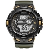 SMAEL 1532A Montre électronique numérique multifonctionnelle pour hommes,  femmes,  grand cadran,  montre-bracelet unisexe à la mode avec 50M étanche/lumineux/alarme/semaine/affichage de la date