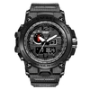 SMAEL 1545 Montre-bracelet à la mode pour hommes,  montre-bracelet multifonctionnelle à quartz numérique avec 50M étanche/lumineux/alarme/chronomètre/semaine/date