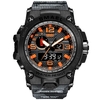 SMAEL 1545D Multifonctionnel Sport Hommes Montre-Bracelet À La Mode Quartz + Montre Électronique Numérique À Double Affichage Avec 50M Étanche/Lumineux/Alarme/Chronomètre/Carillon Horaire/Semaine/Date