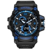 SMAEL 1617C Montre de sport de plein air multifonctionnelle à la mode pour hommes Montre-bracelet électronique numérique à quartz avec affichage lumineux / alarme / chronomètre / semaine / date