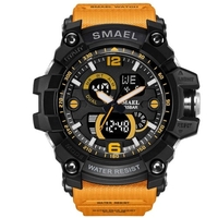 SMAEL 1617C Montre de sport de plein air multifonctionnelle à la mode pour hommes Montre-bracelet électronique numérique à quartz avec affichage lumineux / alarme / chronomètre / semaine / date