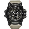 SMAEL 1617C Montre de sport de plein air multifonctionnelle à la mode pour hommes Montre-bracelet électronique numérique à quartz avec affichage lumineux / alarme / chronomètre / semaine / date