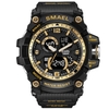 SMAEL 1617C Montre de sport de plein air multifonctionnelle à la mode pour hommes Montre-bracelet électronique numérique à quartz avec affichage lumineux / alarme / chronomètre / semaine / date