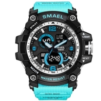 SMAEL 1617C Montre de sport de plein air multifonctionnelle à la mode pour hommes Montre-bracelet électronique numérique à quartz avec affichage lumineux / alarme / chronomètre / semaine / date