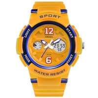 SMAEL 1632 Montre de sport pour femme élégante multifonction à quartz + montre-bracelet électronique numérique pour femme 50M montre décontractée étanche avec chronomètre/rétro-éclairé/alarme/semaine/date/carillon horaire pour les examens de v