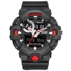 SMAEL 1642 Élégant Cool Hommes Mode Montre-Bracelet Multifonction Quartz Numérique Électronique Double Affichage Montre avec 50M Étanche/Alarme/Semaine/Date/Chronomètre/Rétroéclairage