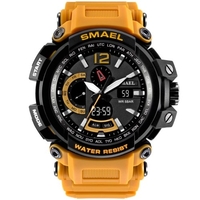 SMAEL 1702 montre-bracelet numérique à quartz pour hommes à la mode montre de sport multifonctionnelle avec 50M étanche/lumineux/alarme/chronomètre/semaine/Date