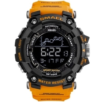 SMAEL 1802 Montre de sport élégante multifonctionnelle 50M étanche montre-bracelet électronique numérique pour hommes avec affichage d