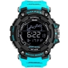 SMAEL 1802 Montre de sport élégante multifonctionnelle 50M étanche montre-bracelet électronique numérique pour hommes avec affichage d