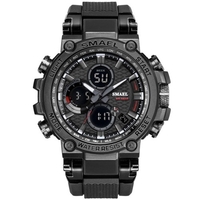 SMAEL 1803 Montre-bracelet multifonctionnelle pour hommes de sport Montre numérique à quartz élégante avec 50M étanche/lumineux/alarme/synchronisation/semaine/affichage de la date