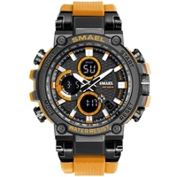 SMAEL 1803 Montre-bracelet multifonctionnelle pour hommes de sport Montre numérique à quartz élégante avec 50M étanche/lumineux/alarme/synchronisation/semaine/affichage de la date