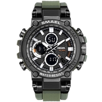 SMAEL 1803 Montre-bracelet multifonctionnelle pour hommes de sport Montre numérique à quartz élégante avec 50M étanche/lumineux/alarme/synchronisation/semaine/affichage de la date